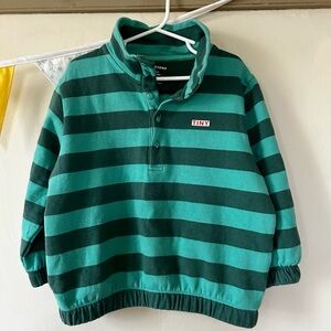 Tiny cottons Striped Green Kids Shirt